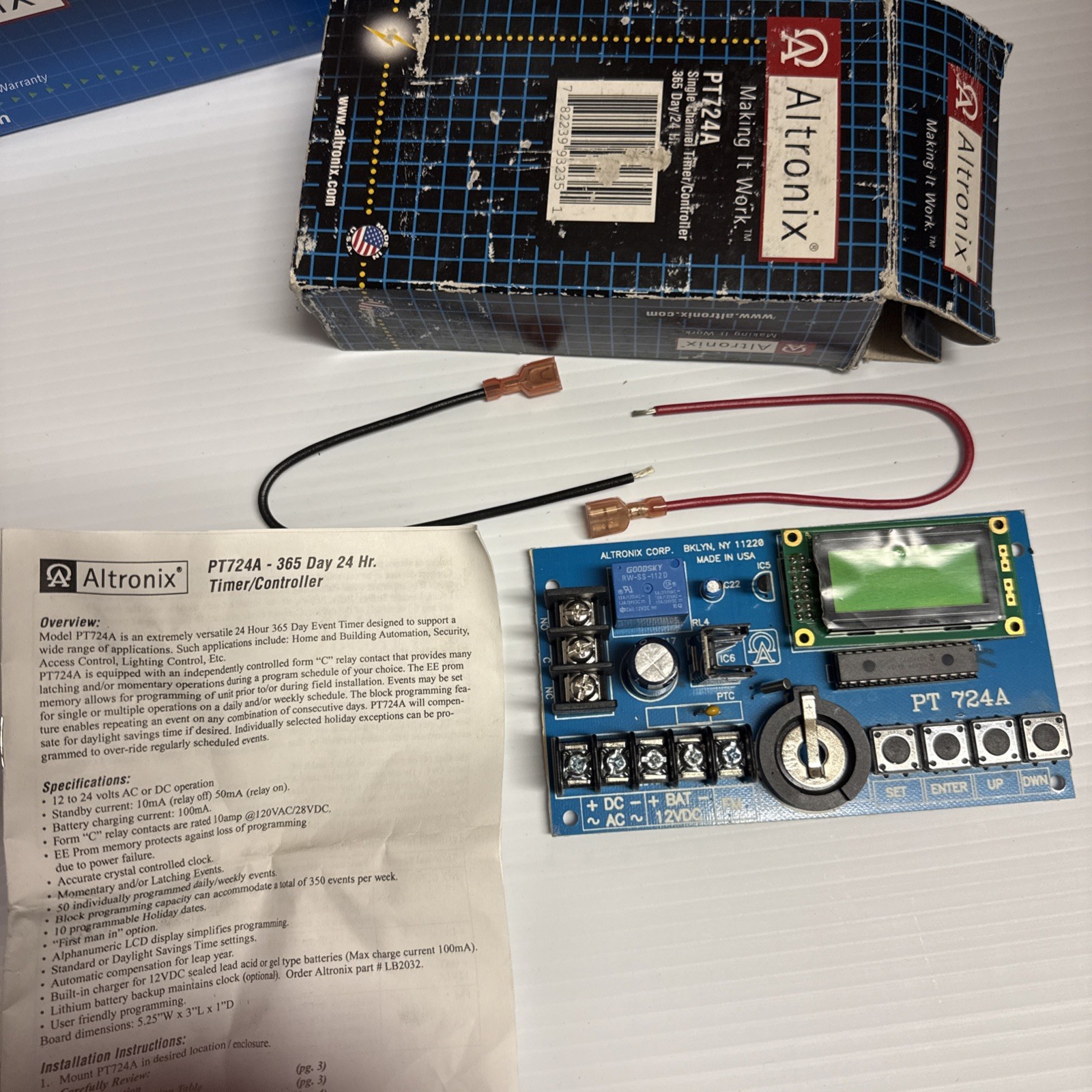 Altronix PT724A Timer/Controller 365 Day 24-Hour Function