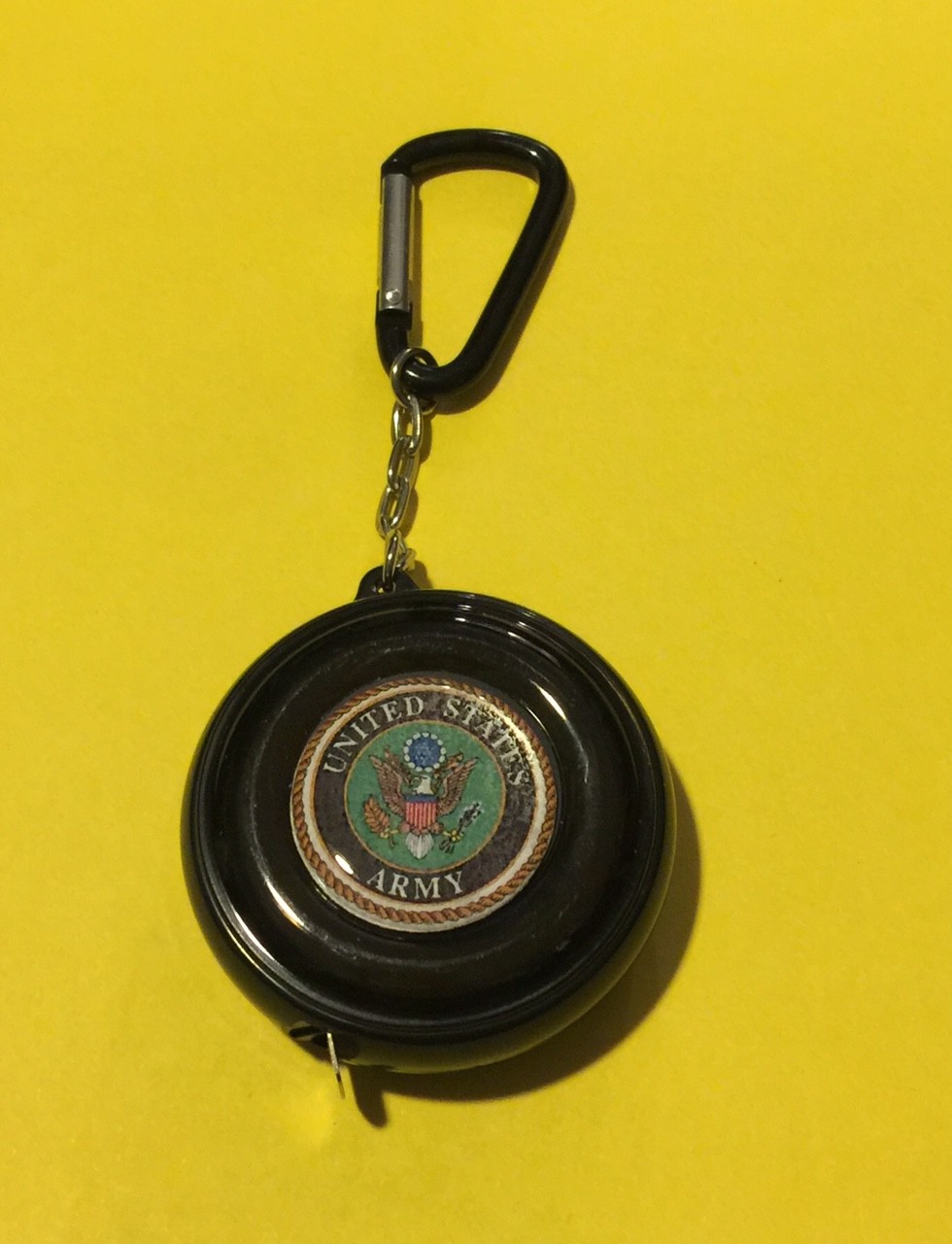 UNITED STATES ARMY GIFT 6-Foot Black Pocket Tape Measure Carabiner FREE SHIPPING