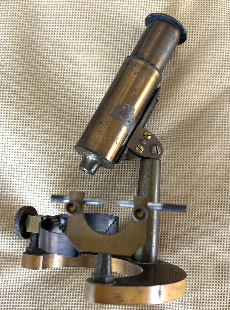 ANTIQUE BRASS WATCHMAKER'S DOCUMENT MICROSCOPE PATENTED MAY 28 1918