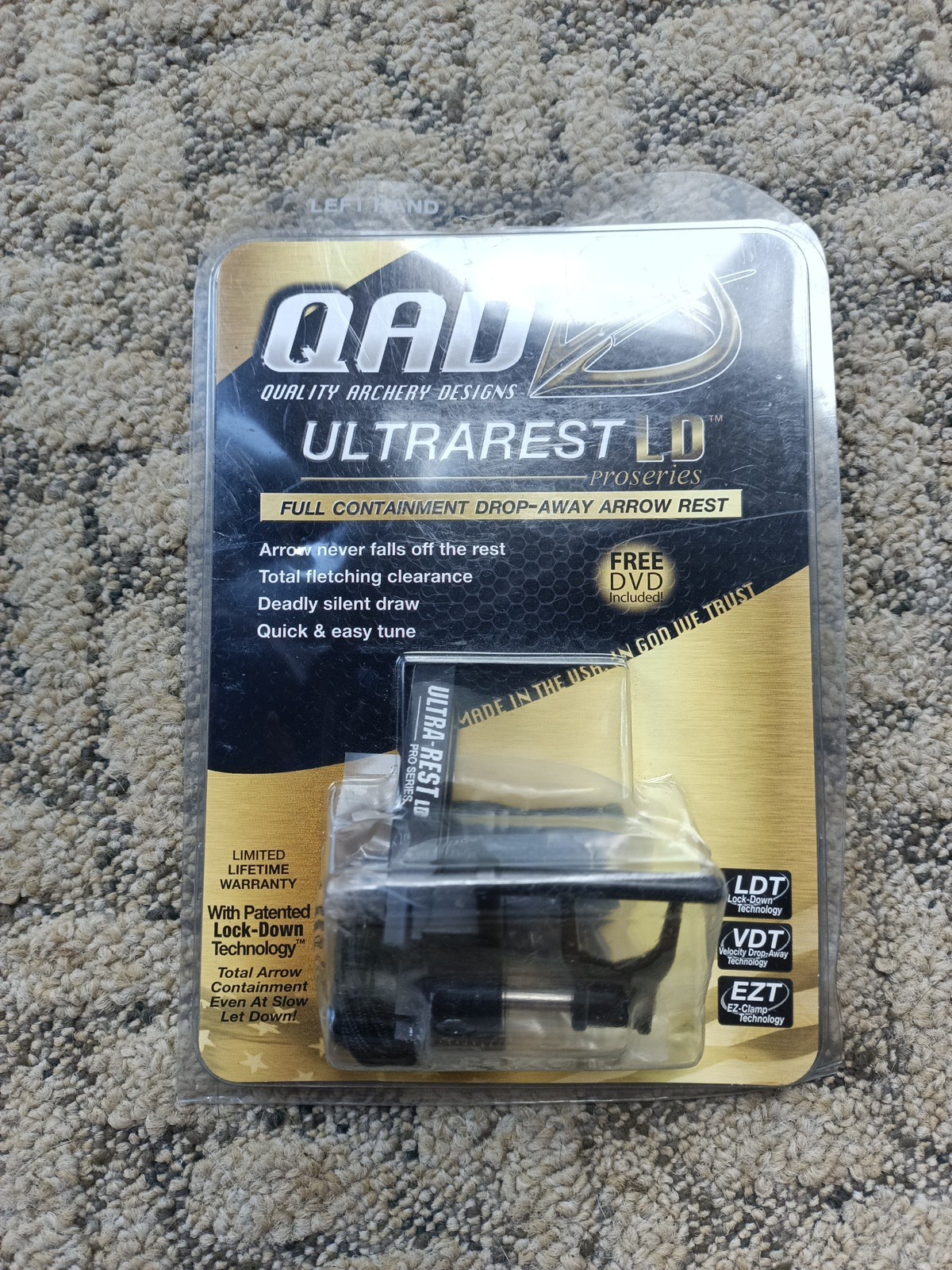 NEW QAD Arrow Rest UltraRest LD Pro Drop Away Black Left Hand Archery