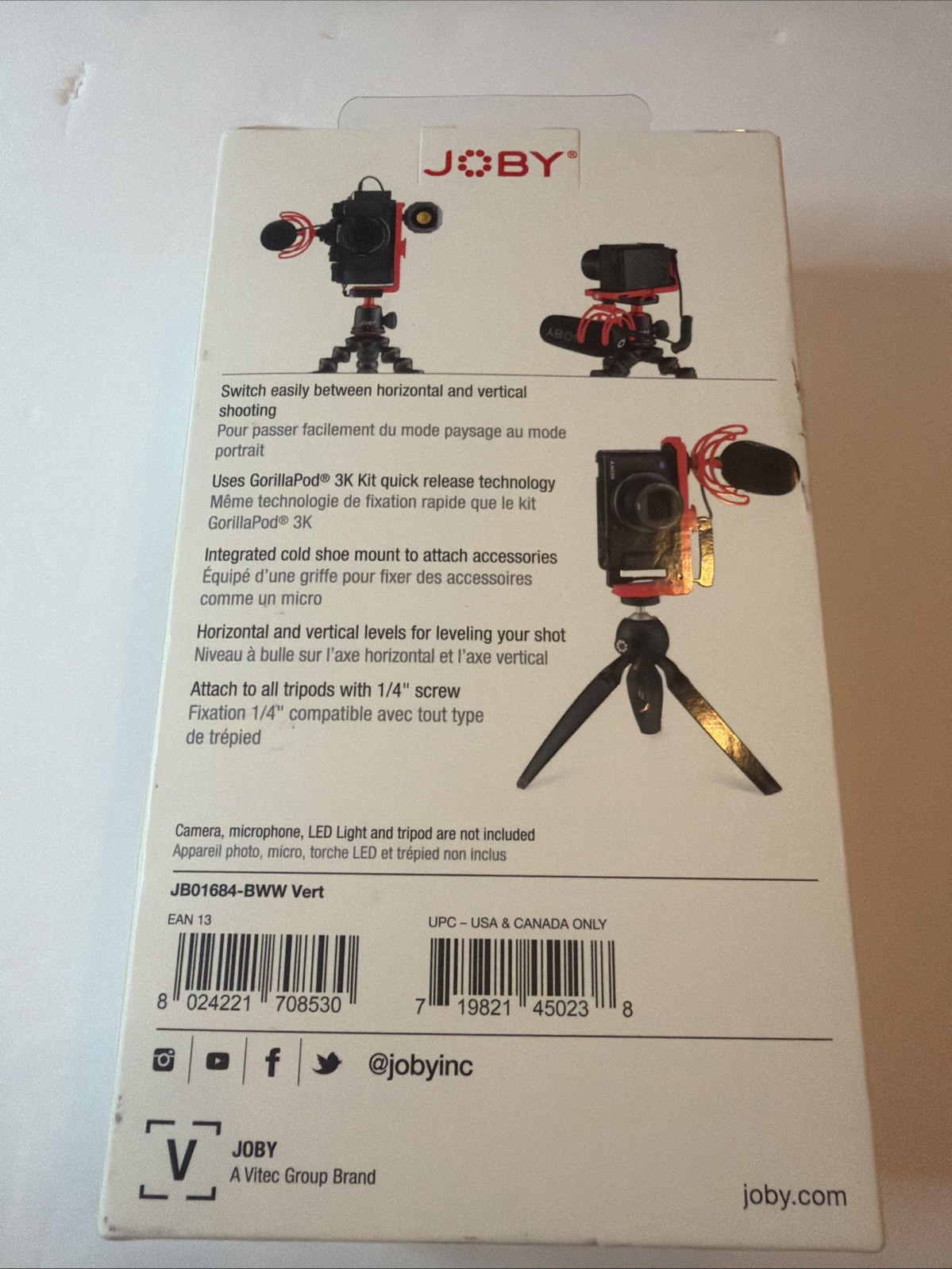 JOBY Vert Vertical L-Bracket for DSLR & Mirrorless Cameras