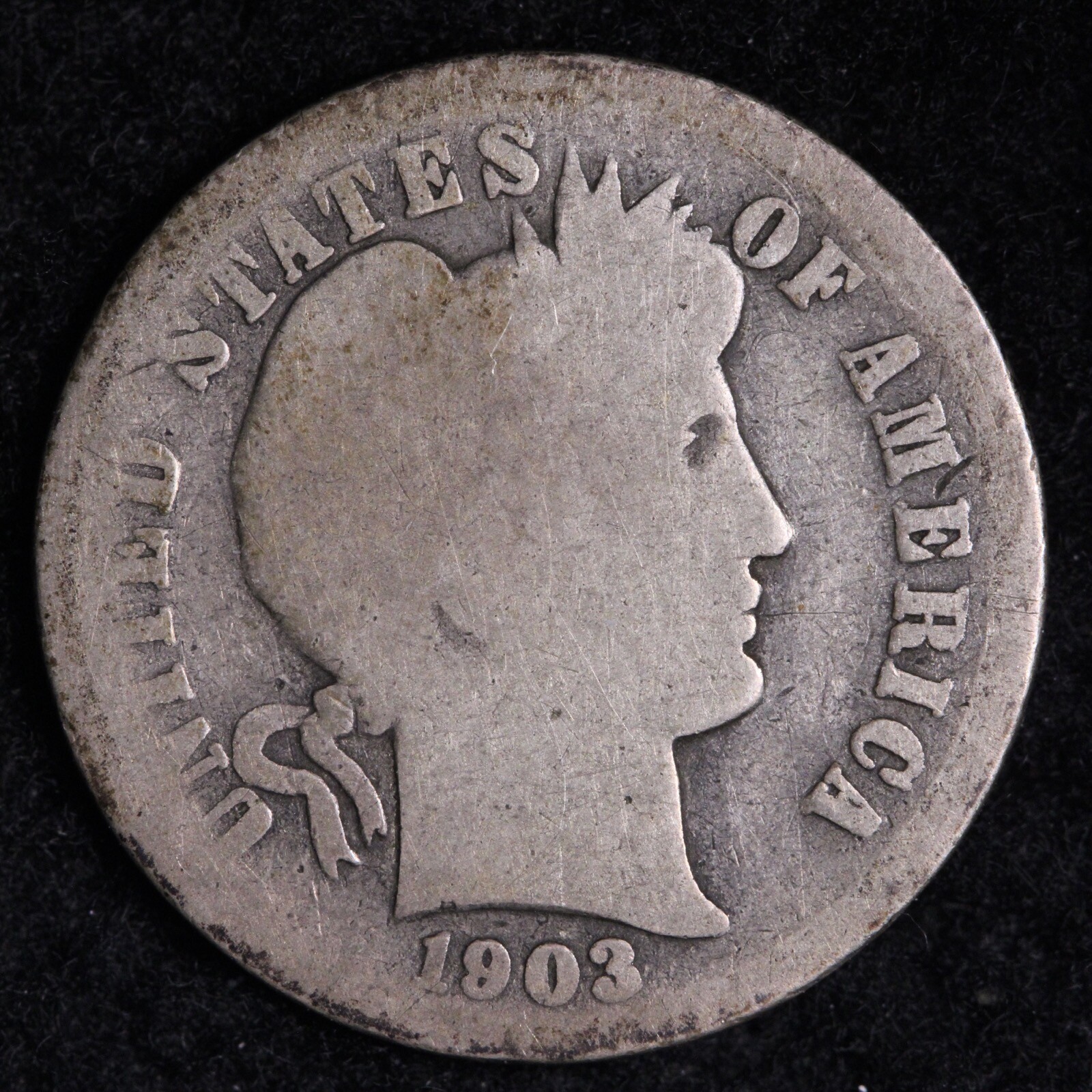 1903-S Barber Silver Dime CHOICE GOOD E257 JSNB