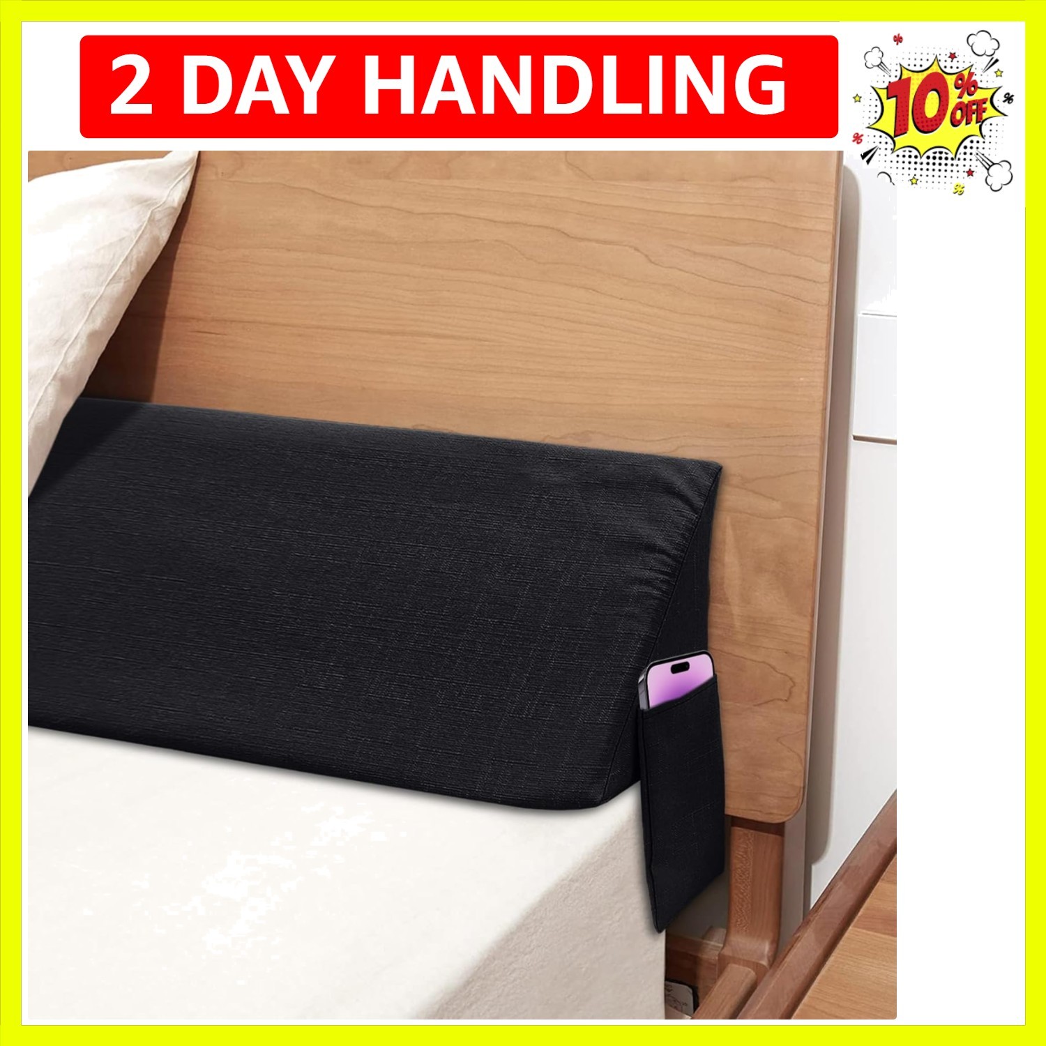 Bed Wedge Pillow for Headboard, Mattress Wedge Stopper Pillow, Bed Gap Filler...
