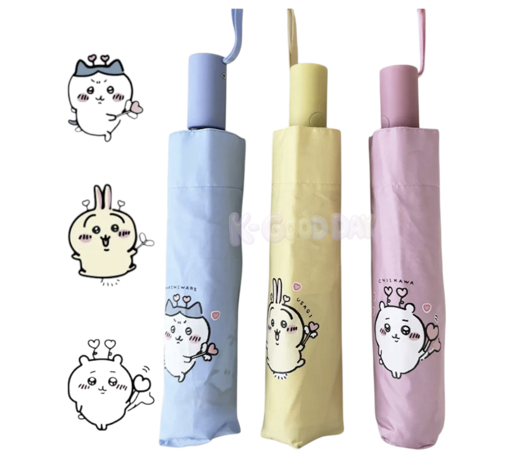 Chiikawa Cute Character Automatic Foldable Rain Umbrella Auto Open Compact