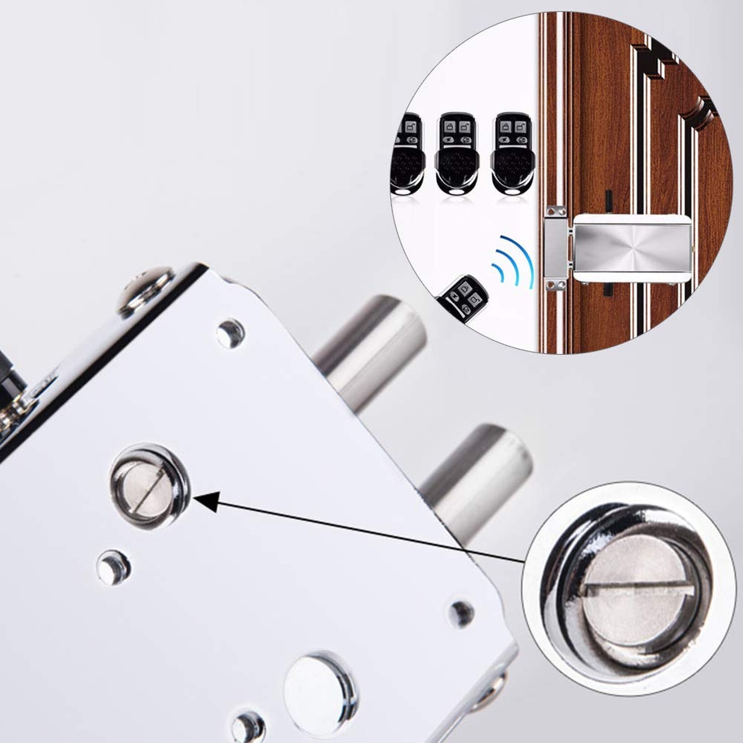 Remote Control Door Lock, Smart Wireless Anti-Theft Lock, Keyless Entry Lock,...