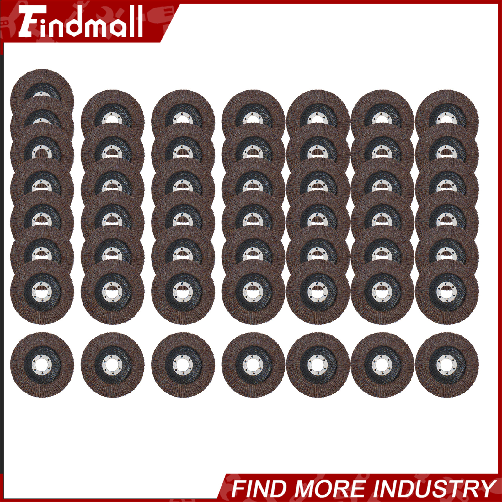 Findmall 50 Pcs 4-1/2"×7/8" 40 Grit Premium Zirconia Flap Disc Sanding Grinding