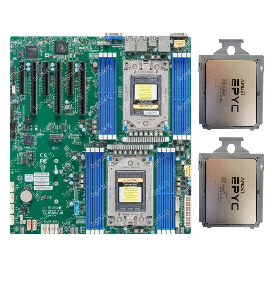 AMD epyc 7663*2+ Supermicro H12DSi-N6 56-Core 112 threads 2.0ghz sp3 combination