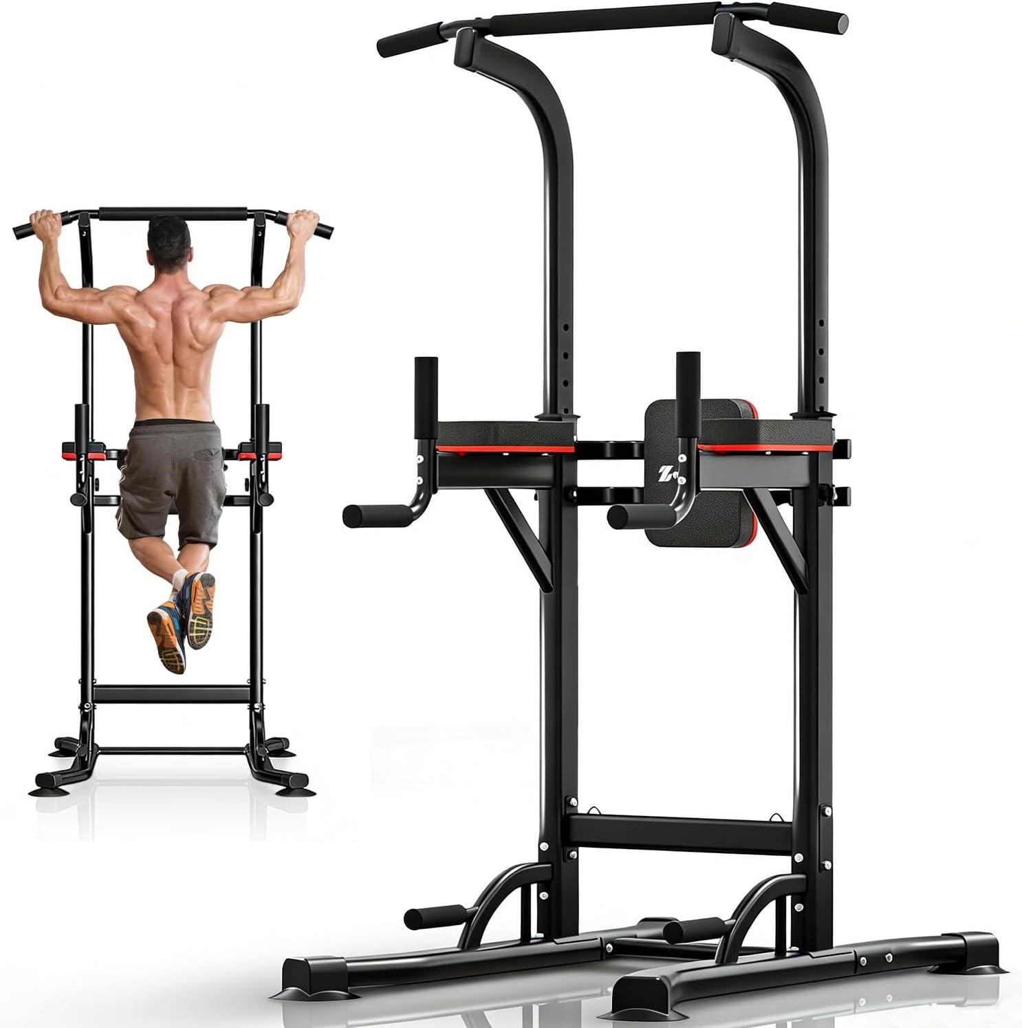 ZENOVA Multi-Function Pull Up Dip Bar Station Home Gym Workout Strength Training