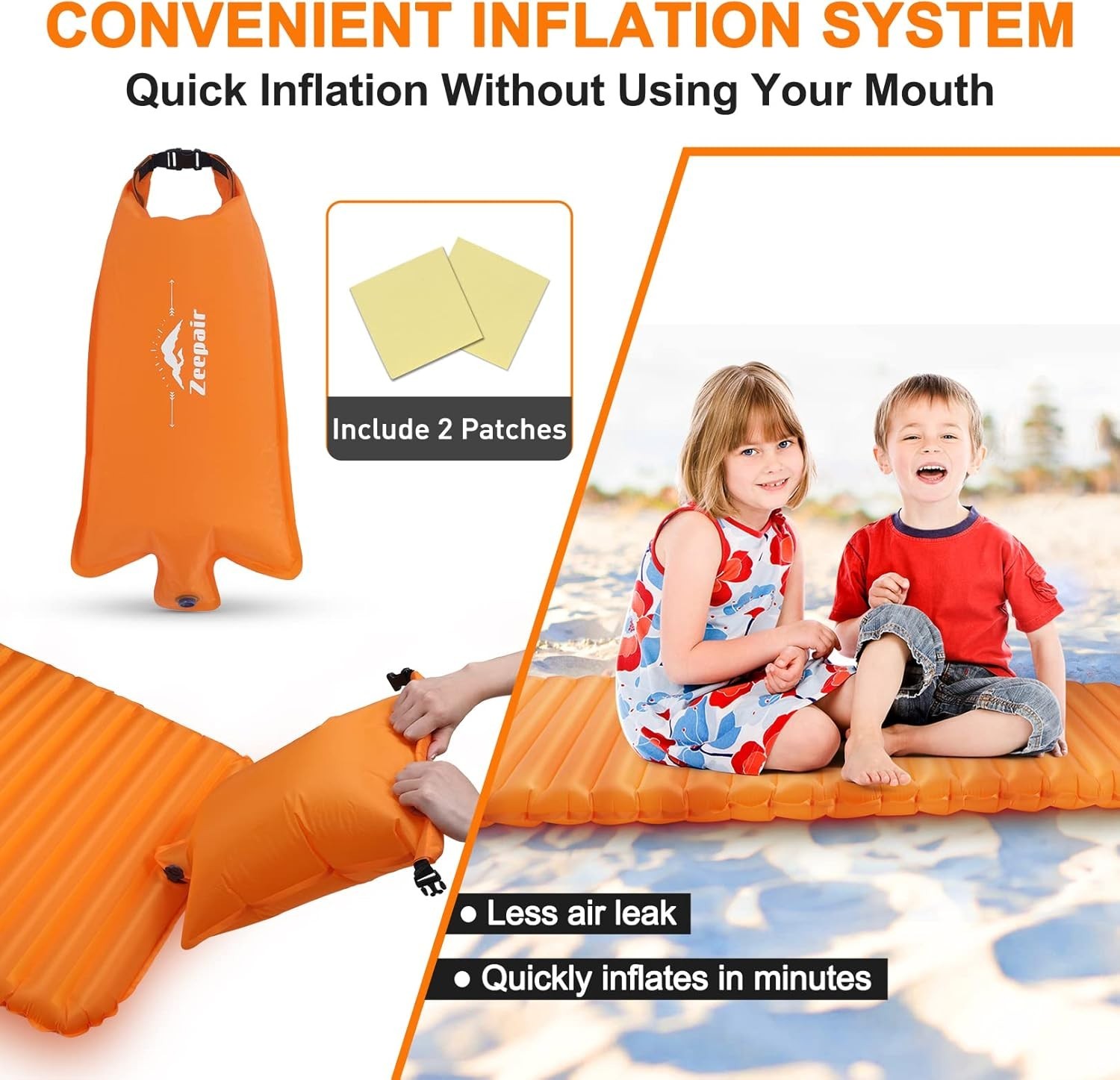 Portable Waterproof Sleeping Pad with Compression Bag - Perfect for Backpacking