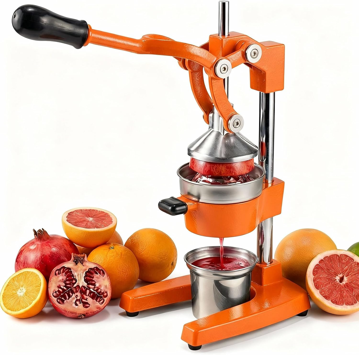 Cast Iron Juicer, Manual Citrus and Orange Juice Press, Orange | Heavy Duty Oran