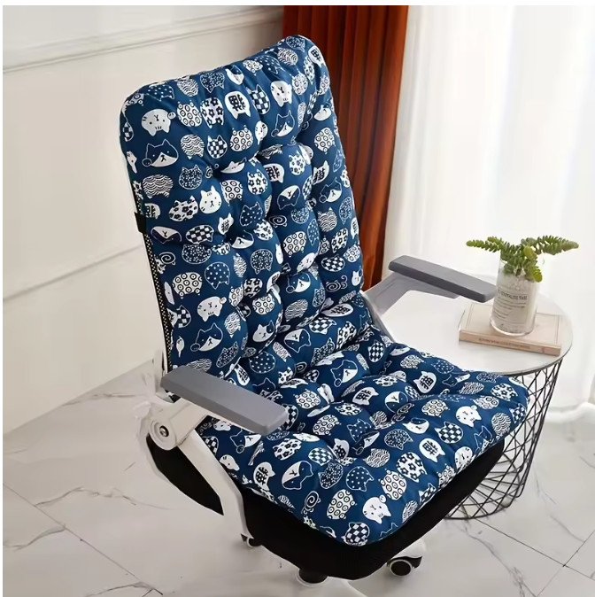 Ergonomic Office Chair Cushion with Integrated Backrest Support - Suitable