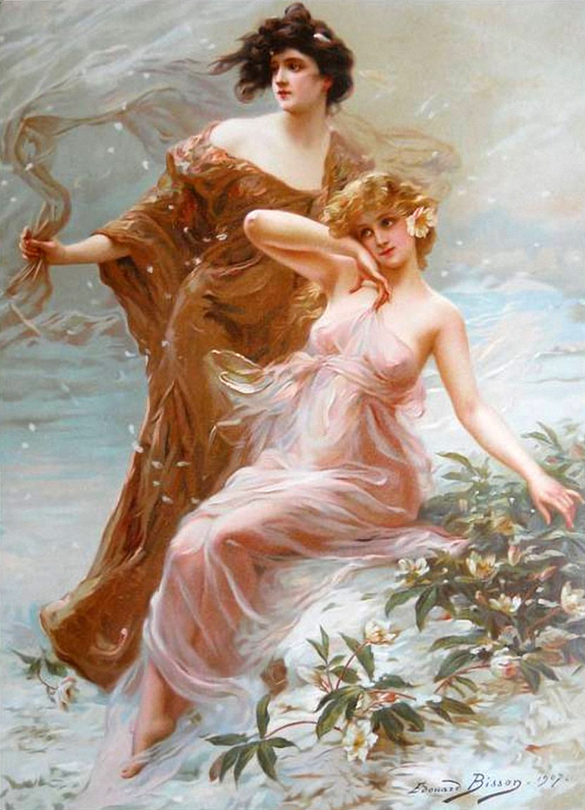 Chart Needlework Embroidery DIY Counted Cross Stitch Pattern-Two Maidens