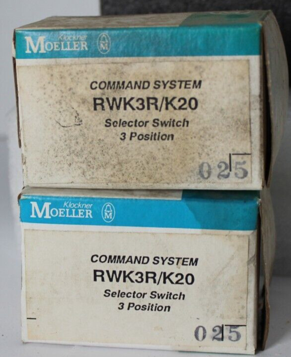 KLOCKNER MOELLER RWK3R/K20 -  SELECTOR SWITCH 3 POSITION