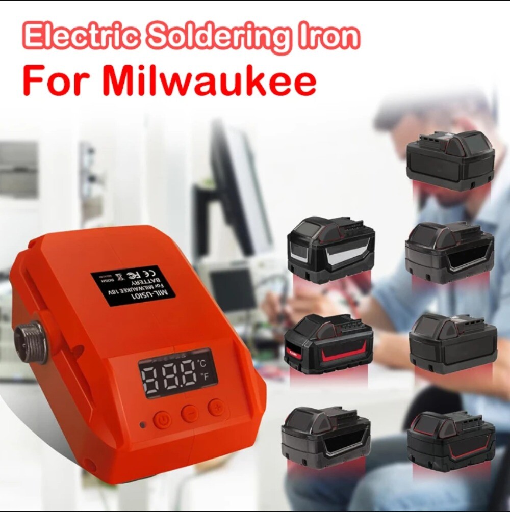 Cordless Soldering Iron Station Fast Heating Digital Display for Milwaukee 18V