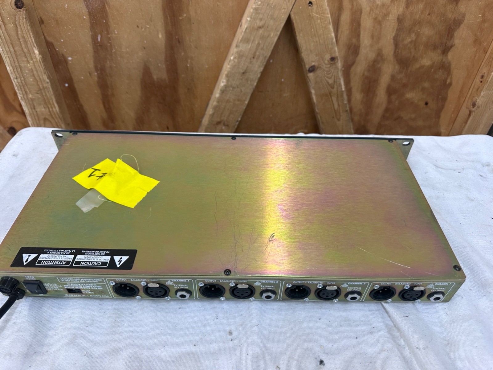 BSS DPR504 #1, Tested - Channel 4 is Not Working, Missing Knob on Ch. 1 - READ