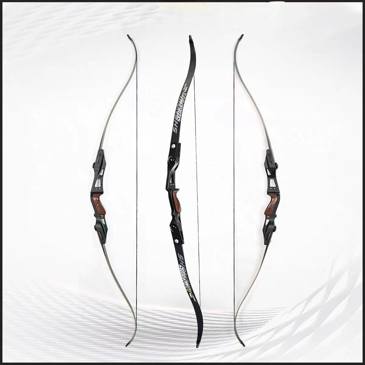 PMZ 60" ILF Takedown Recurve Bow Black Metal Riser Archery Set for Beginner