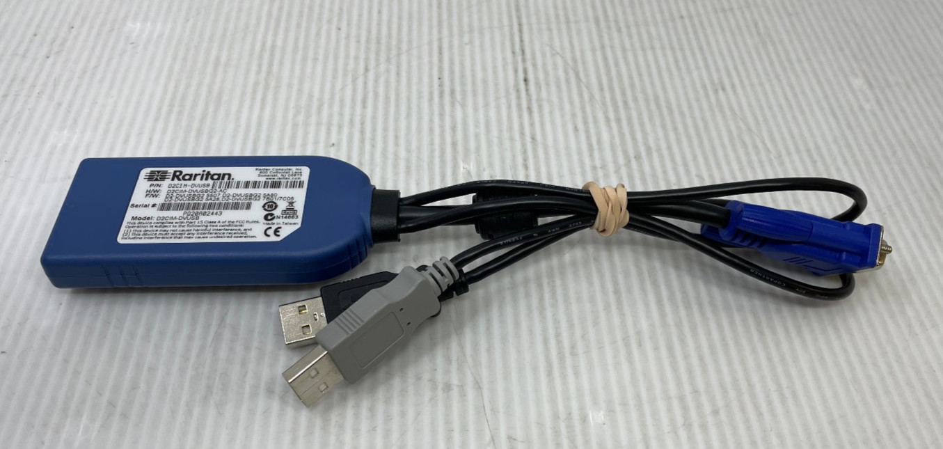 Raritan Dominion KX II KVM Cable D2CIM-DVUSB VGA