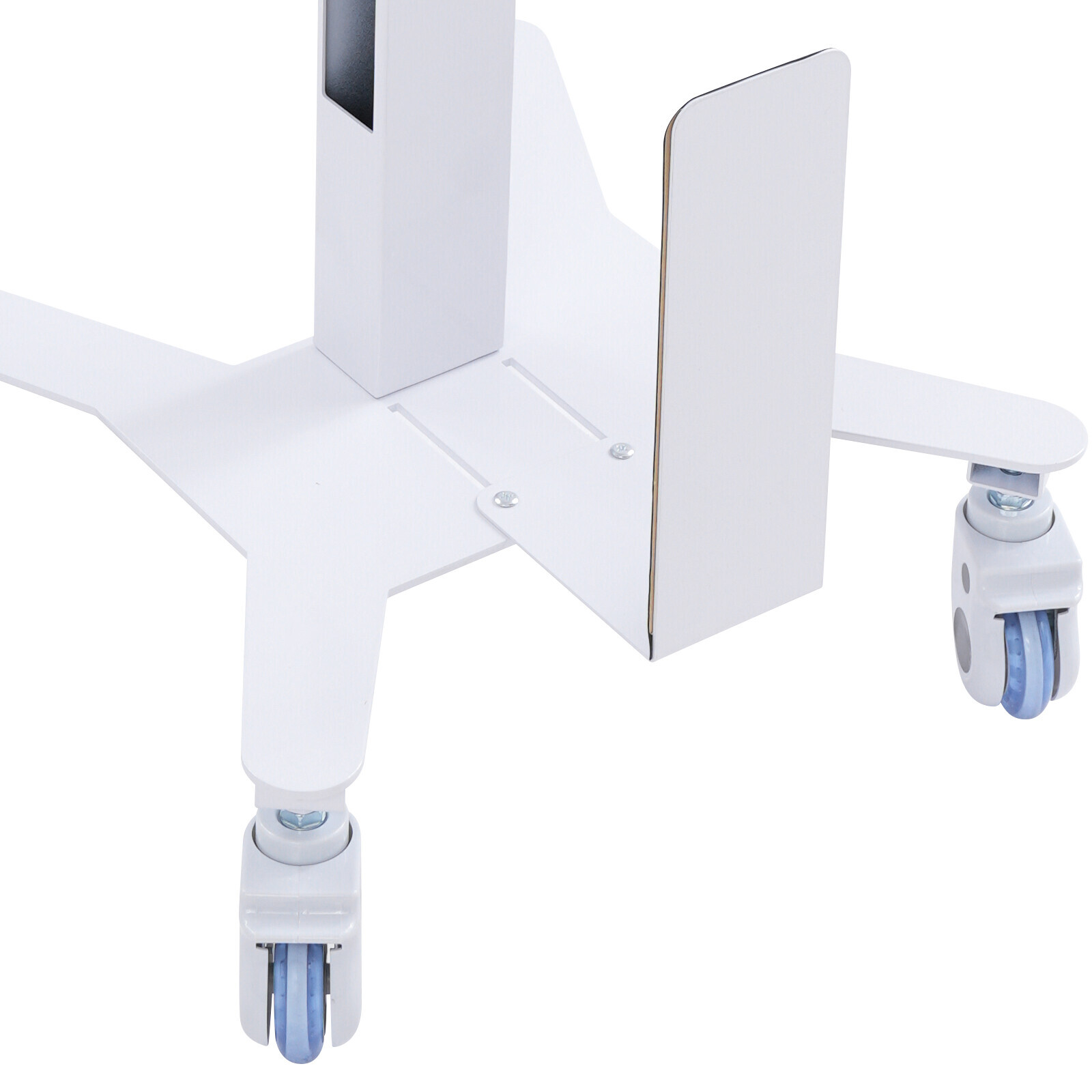 Adjustable Rolling Computer Cart, Mobile Standing Workstation, Mobile Cart