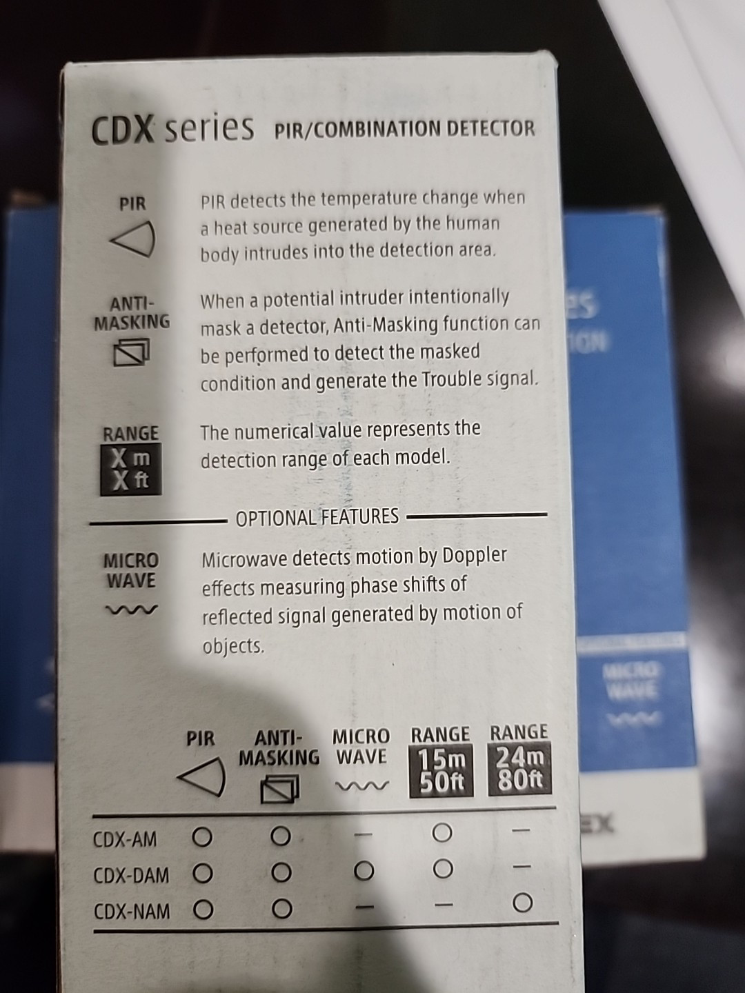 CDX-DAM-X5 PIR Detector / PIR Microwave Combination Detector CDX Series (bin003)