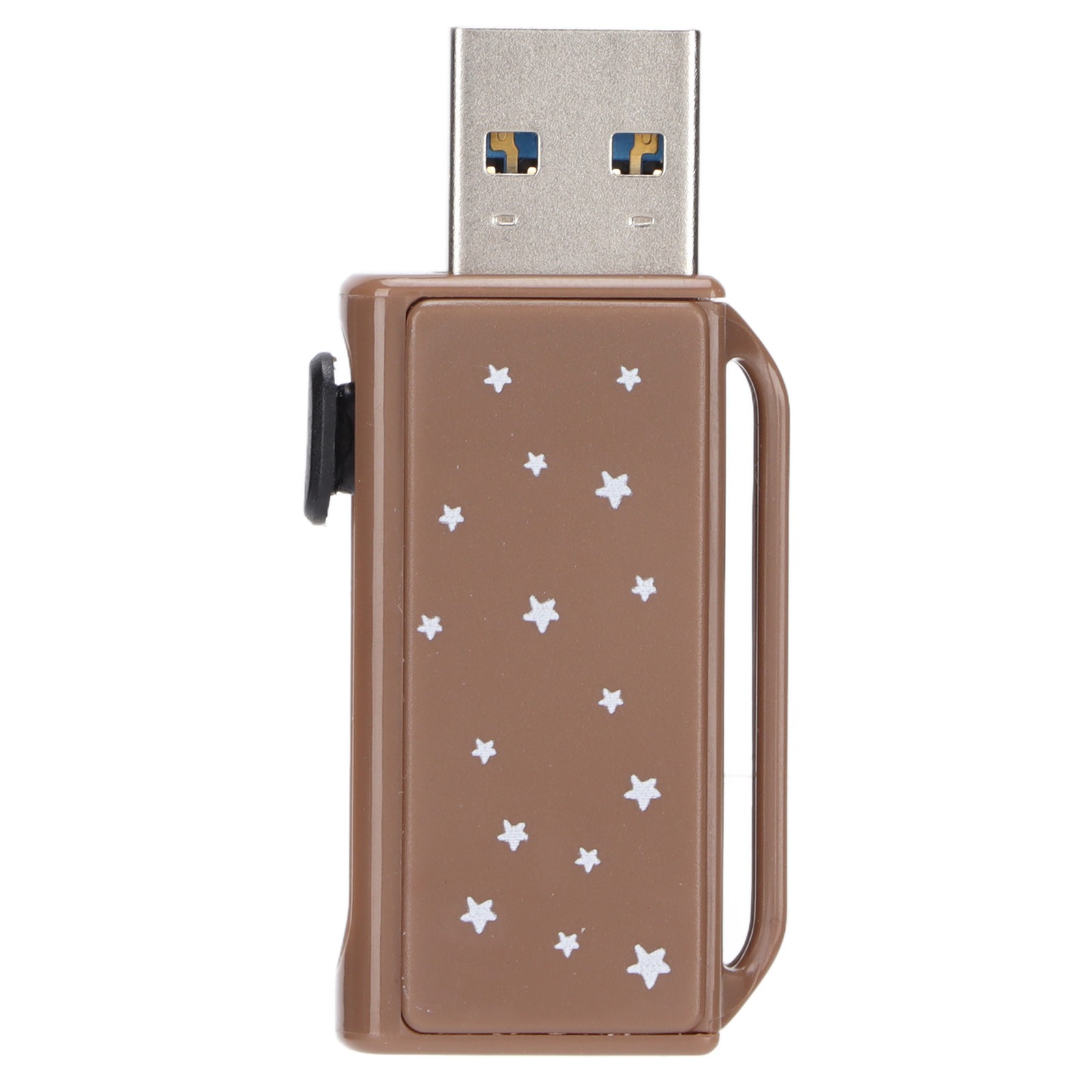 Flash Disk Portable Tea Brown Palstic Push Pull Thumb Memory Stick For