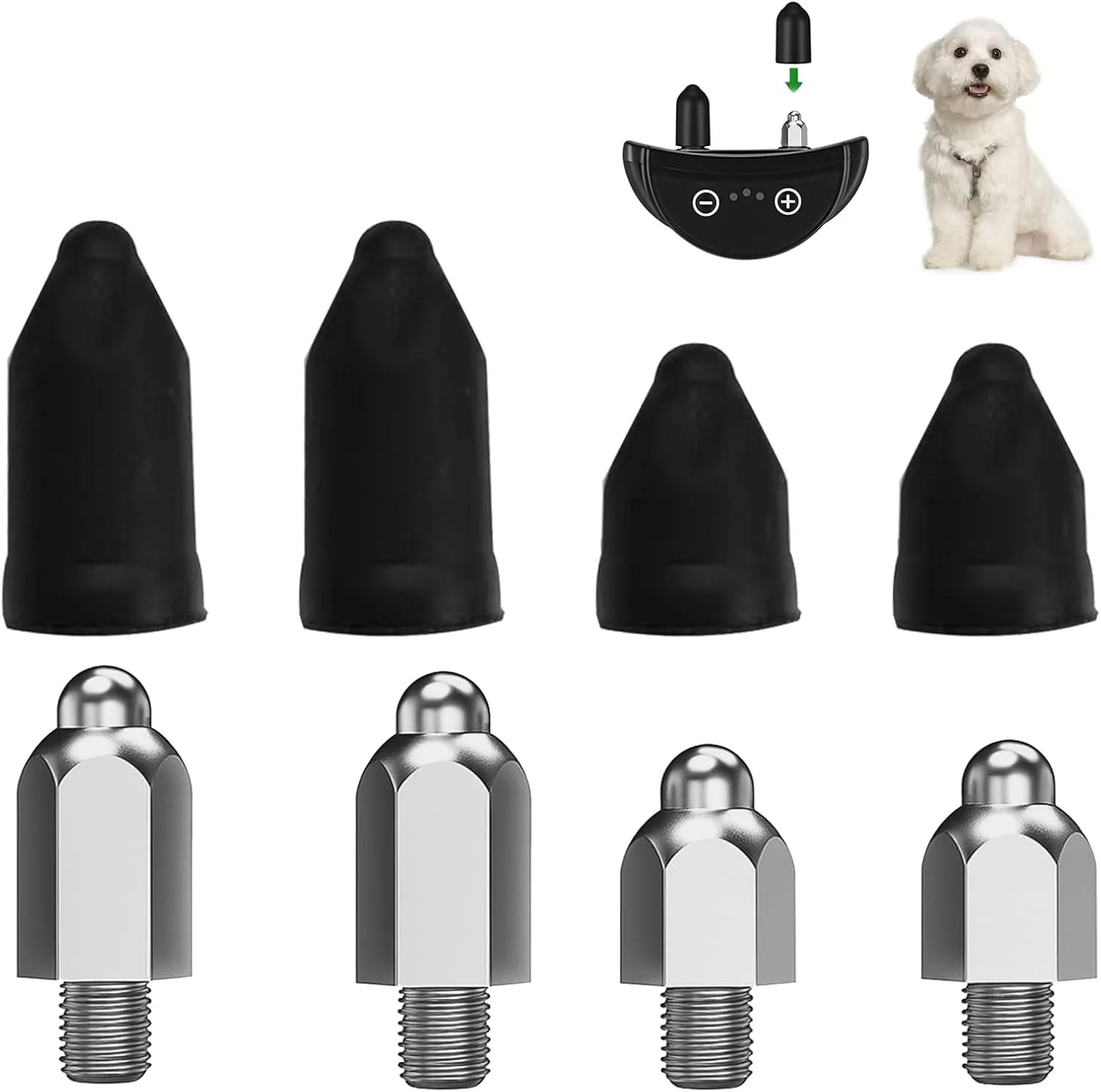 Replacement Contact Points for Dog Training Collar - 8 PCS Conductive Prongs Set