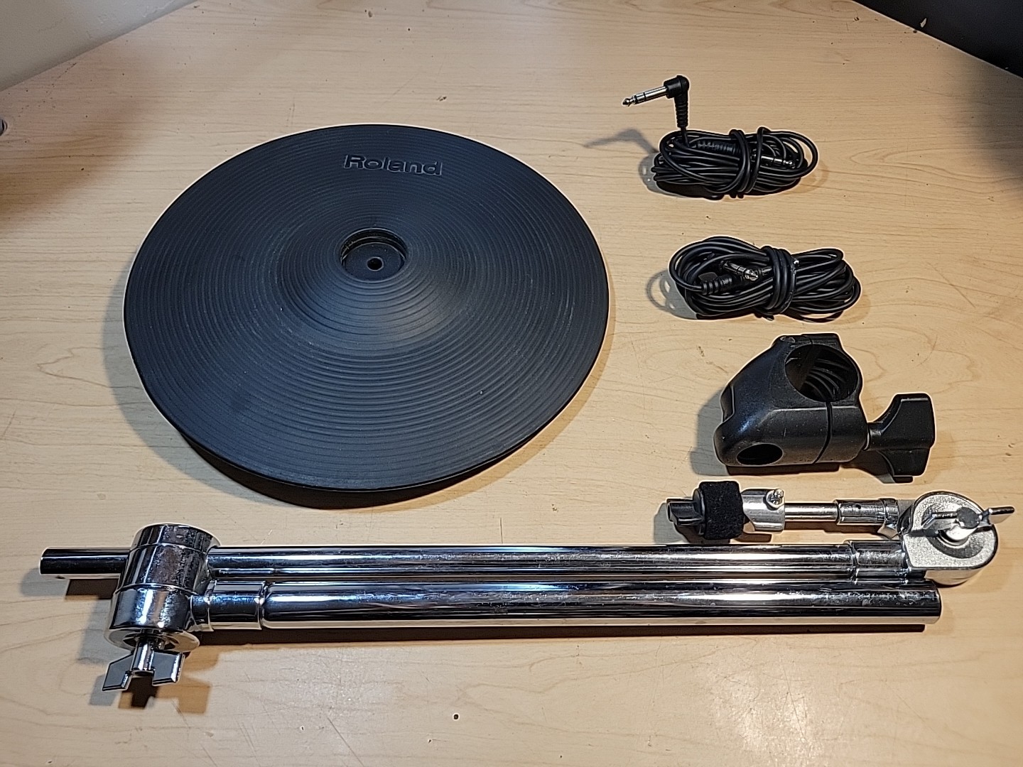 Roland CY-12R/C V Drum Ride W/ Rack Clamp, Cymbal Arm & Cables Cy 12 13 14 #3F5