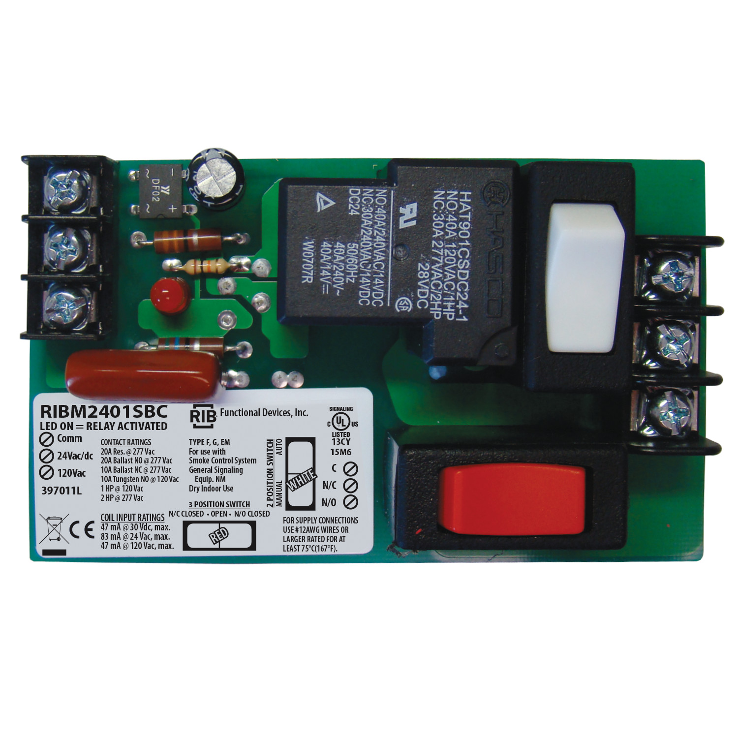 FUNCTIONAL DEVICES RIBM2401SBC  (NEW IN BOX) WITH MOUNTING TRACK