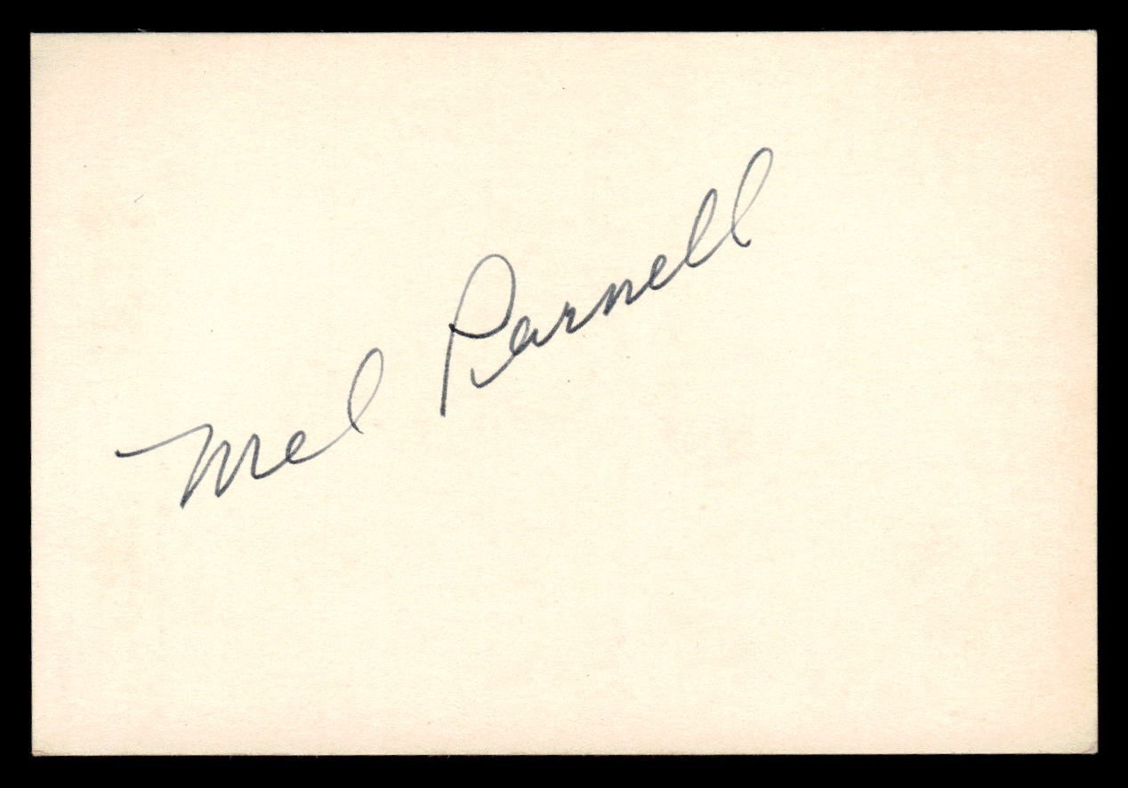 Mel Parnell Red Sox Baseball Signed Cut Auto *TT137