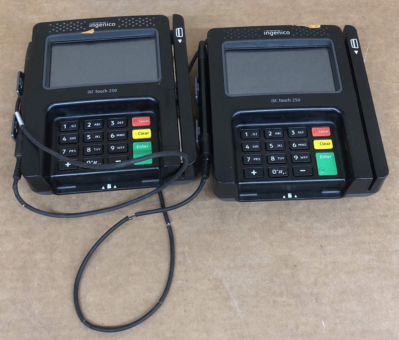 Ingenico iSC Touch 250 With Stylus Lot Of 2, No Adaptor/ No SIM Card For Parts
