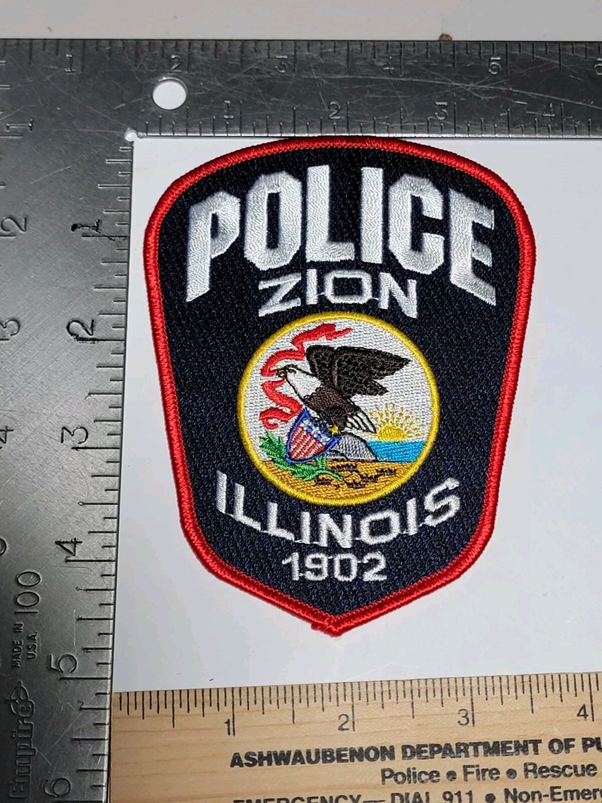 S b1 Police patch Illinois Zion