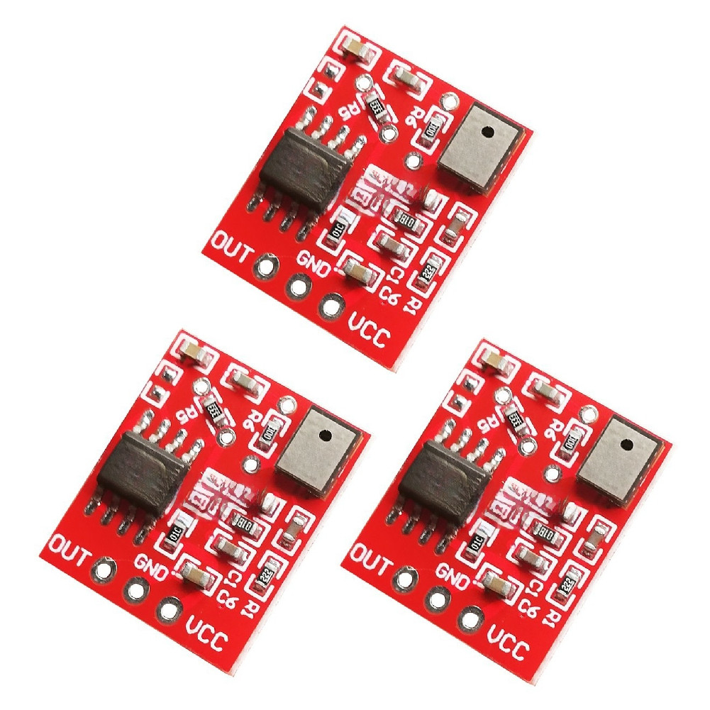 3PCS Electret Mic Module with Integrated Preamp 1.8cm x 1.5cm for 3v 5V DC