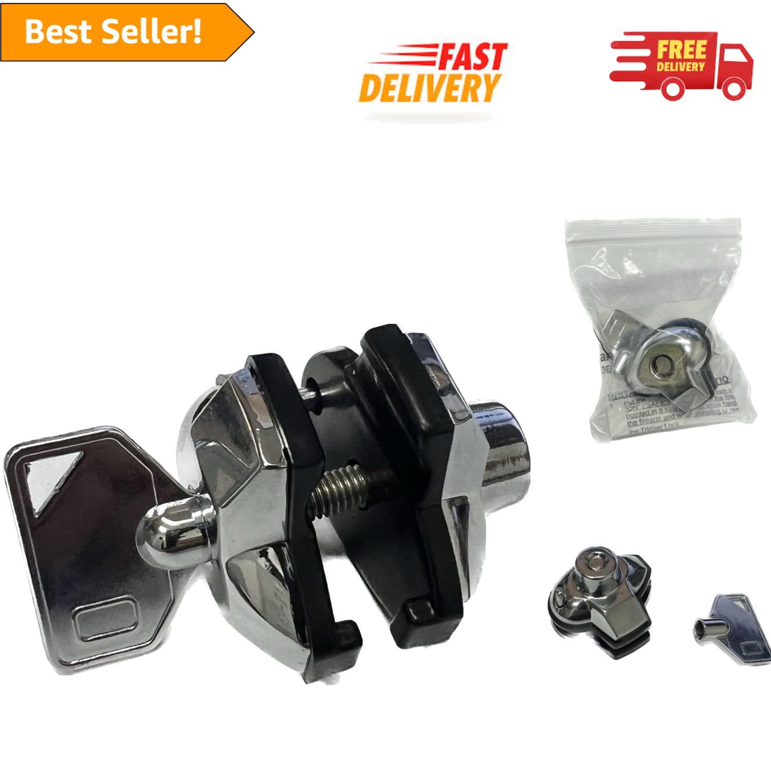 Metal Trigger Lock for Pistols, Shotguns, and Rifles - Total Protection