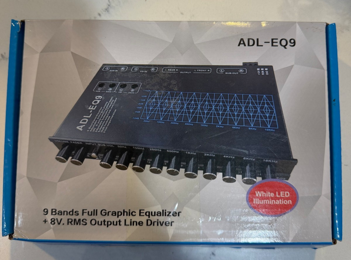 ADL-EQ9 9-Band Car Stereo Equalizer EQ Line Driver