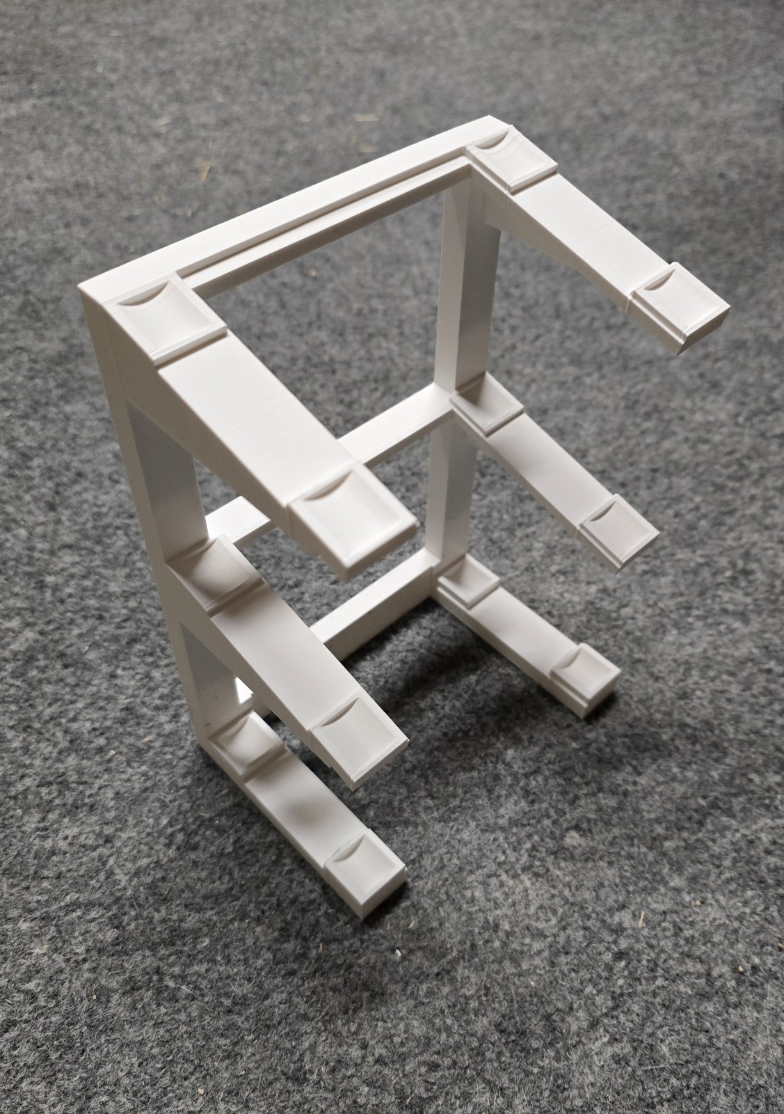 3 Tier 1:24 White Nascar Diecast Display Stand (PLA+)