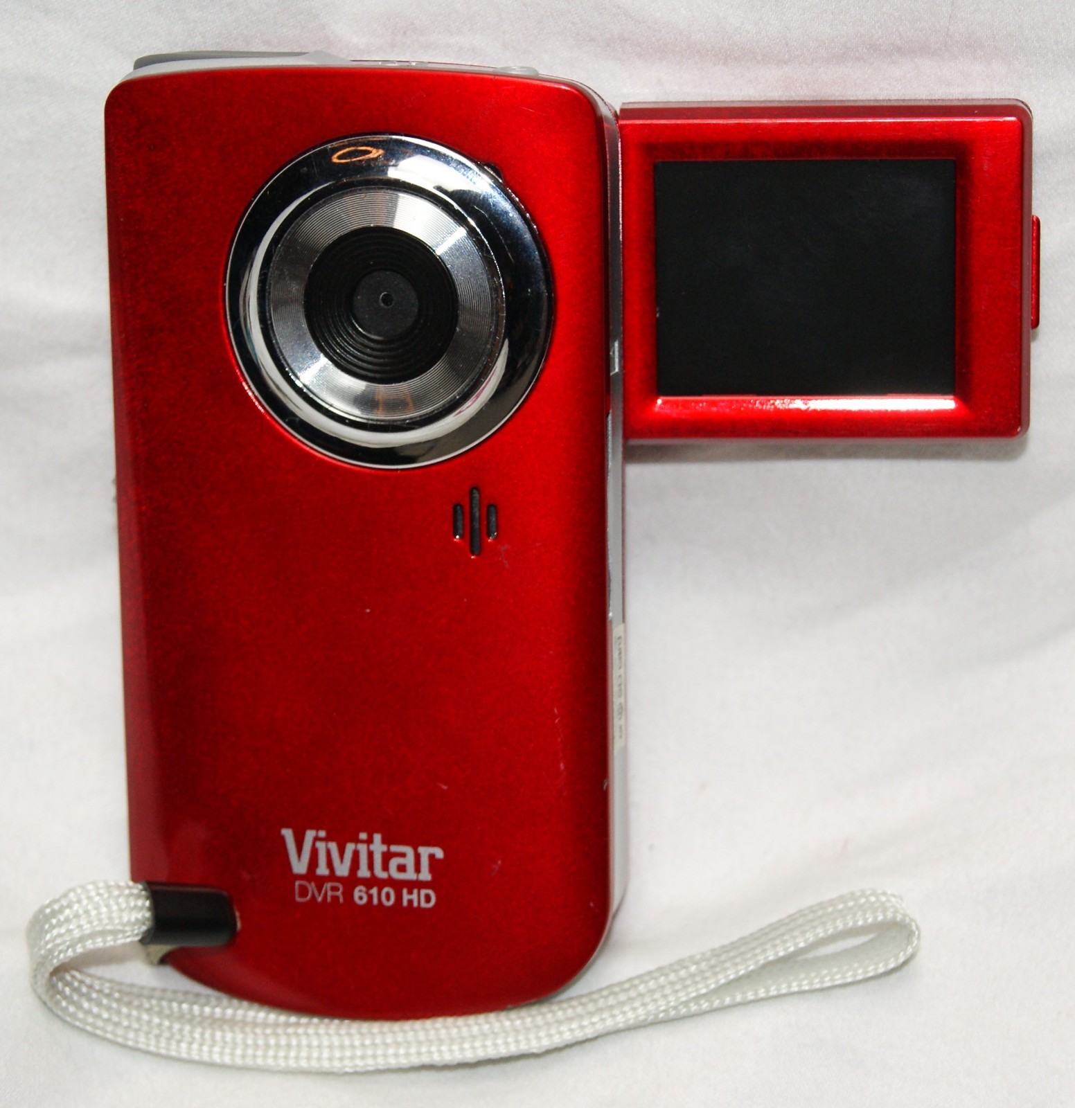 vivitar dvr 610 hd digital camera red tested & working