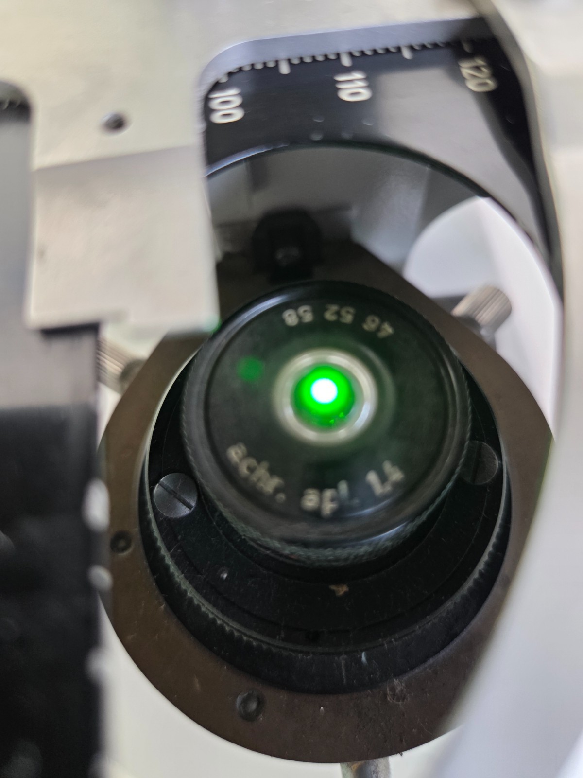 Zeiss Upright Microscope Mounted on a Metal Plate W/2 Objectives