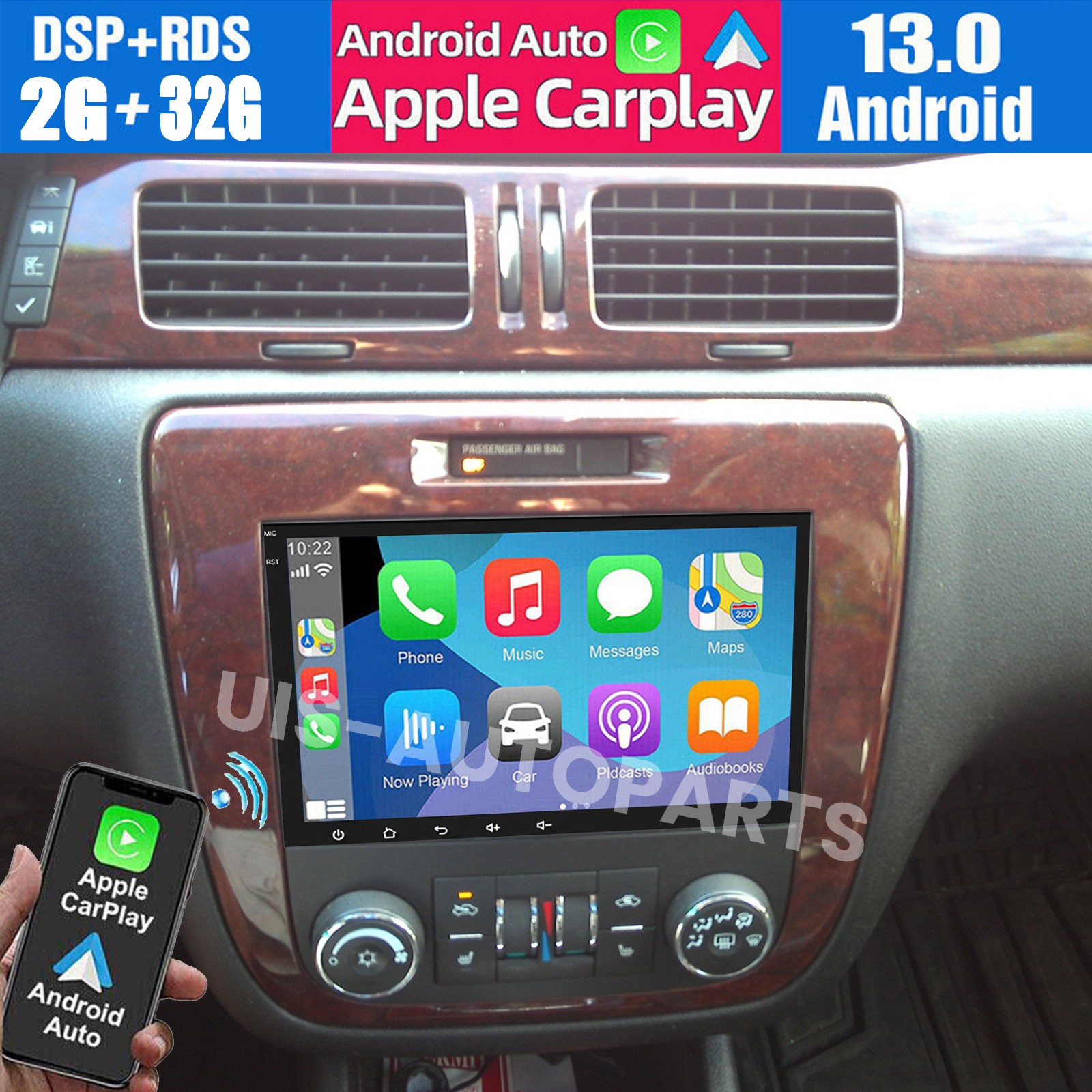 8'' For Chevrolet Impala 2006-2013 Android 13 Apple CarPlay Car Radio Stereo GPS
