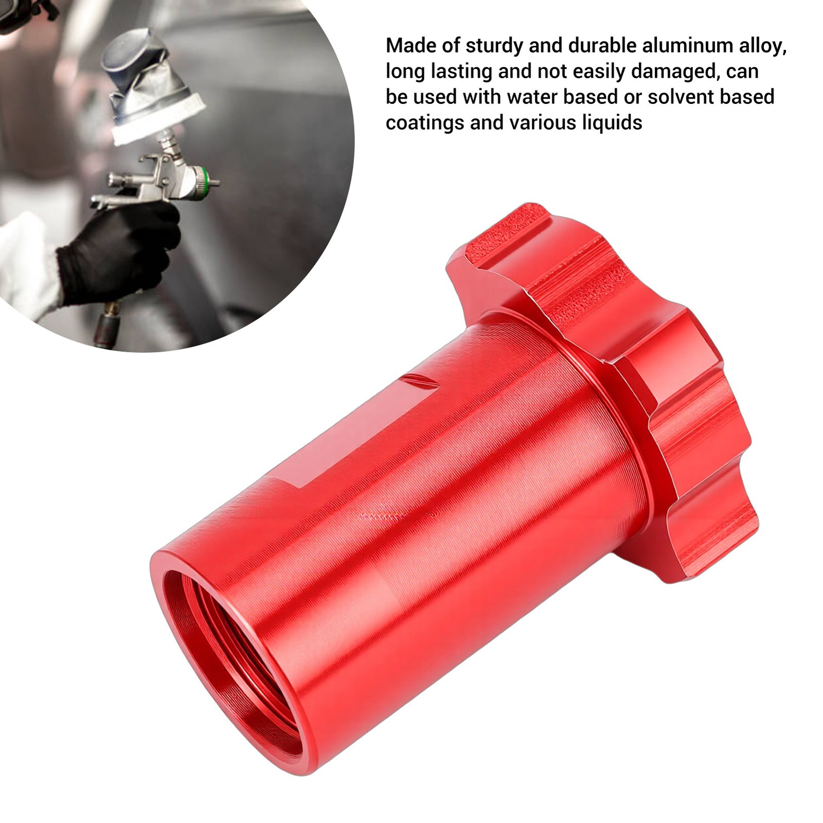 2-Pack Red Spray Cup Adapter Internal Thread M16*1.5mm