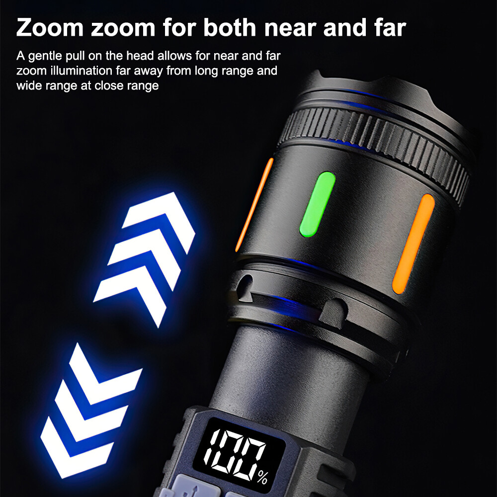 2Pcs 99000000 Lumen Super Bright LED Tactical Flashlight Rechargeable Work Light