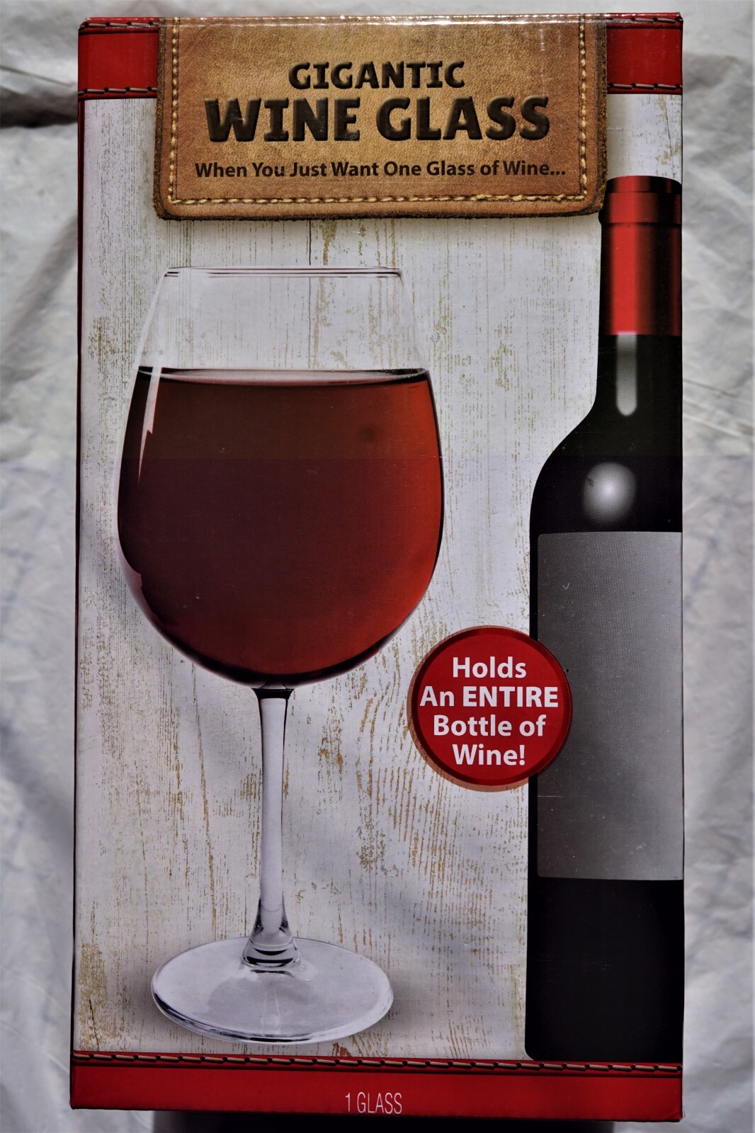 Gigantic Wine Glass Brand New In Box Novelty Gift holds a bottle of wine party