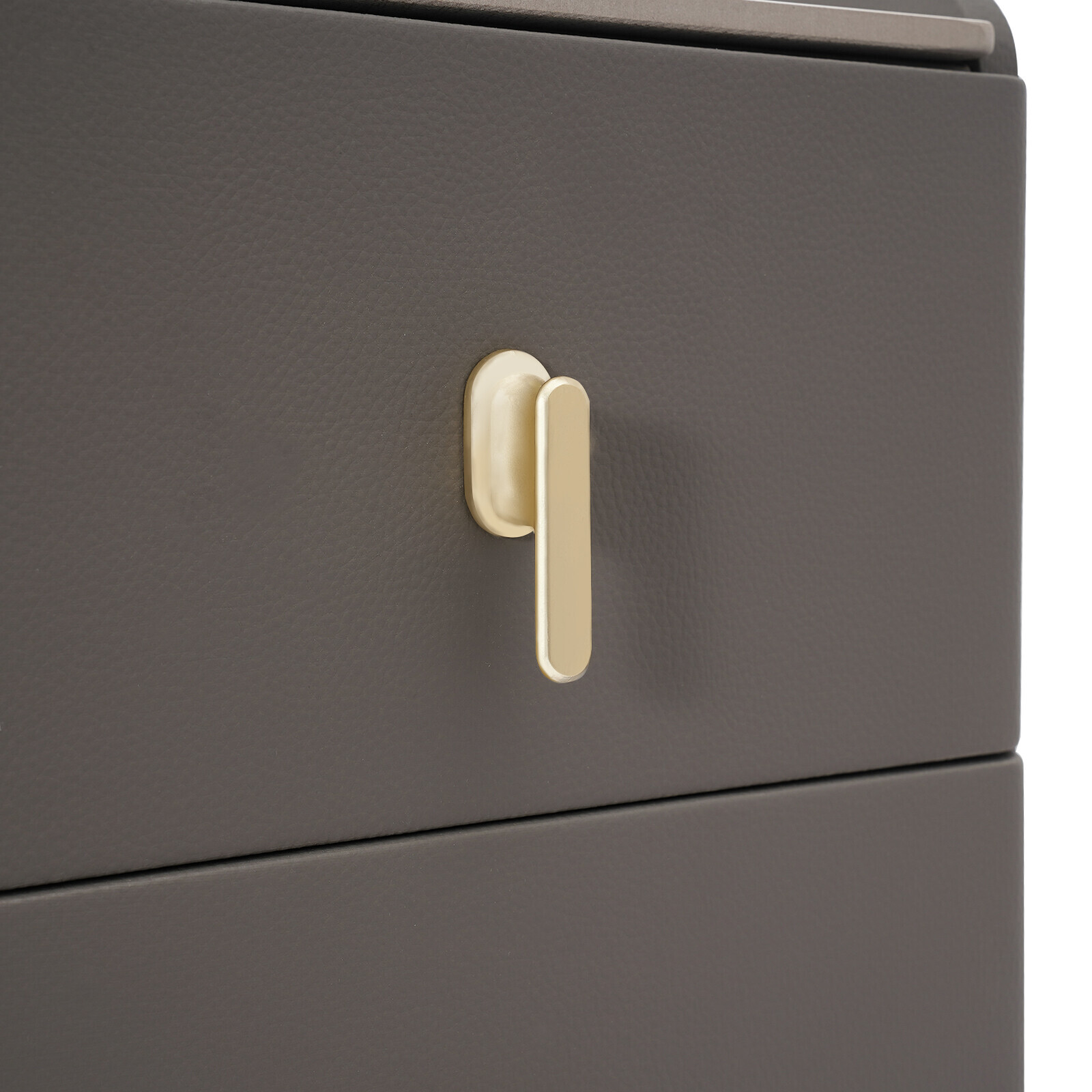 Three-Layer Bedside Cabinet with Drawers, Space-Saving Nightstand
