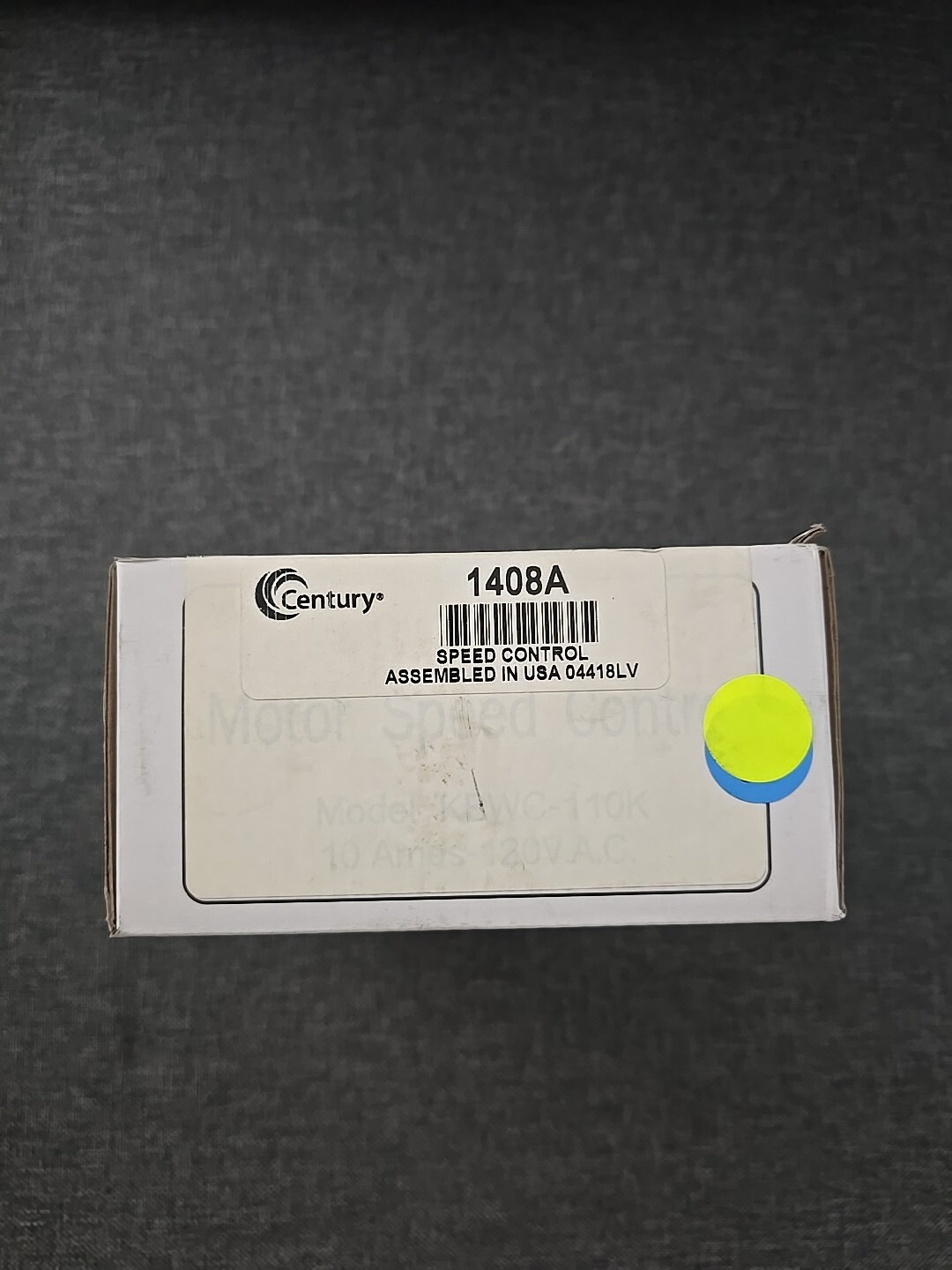 Century 1408A Speed Control