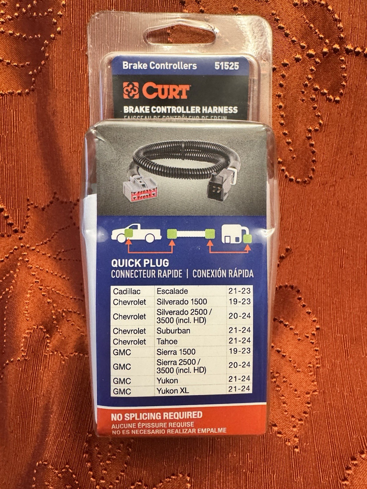 Curt Trailer Brake Controller Harness 51525 - Works with any brake controller
