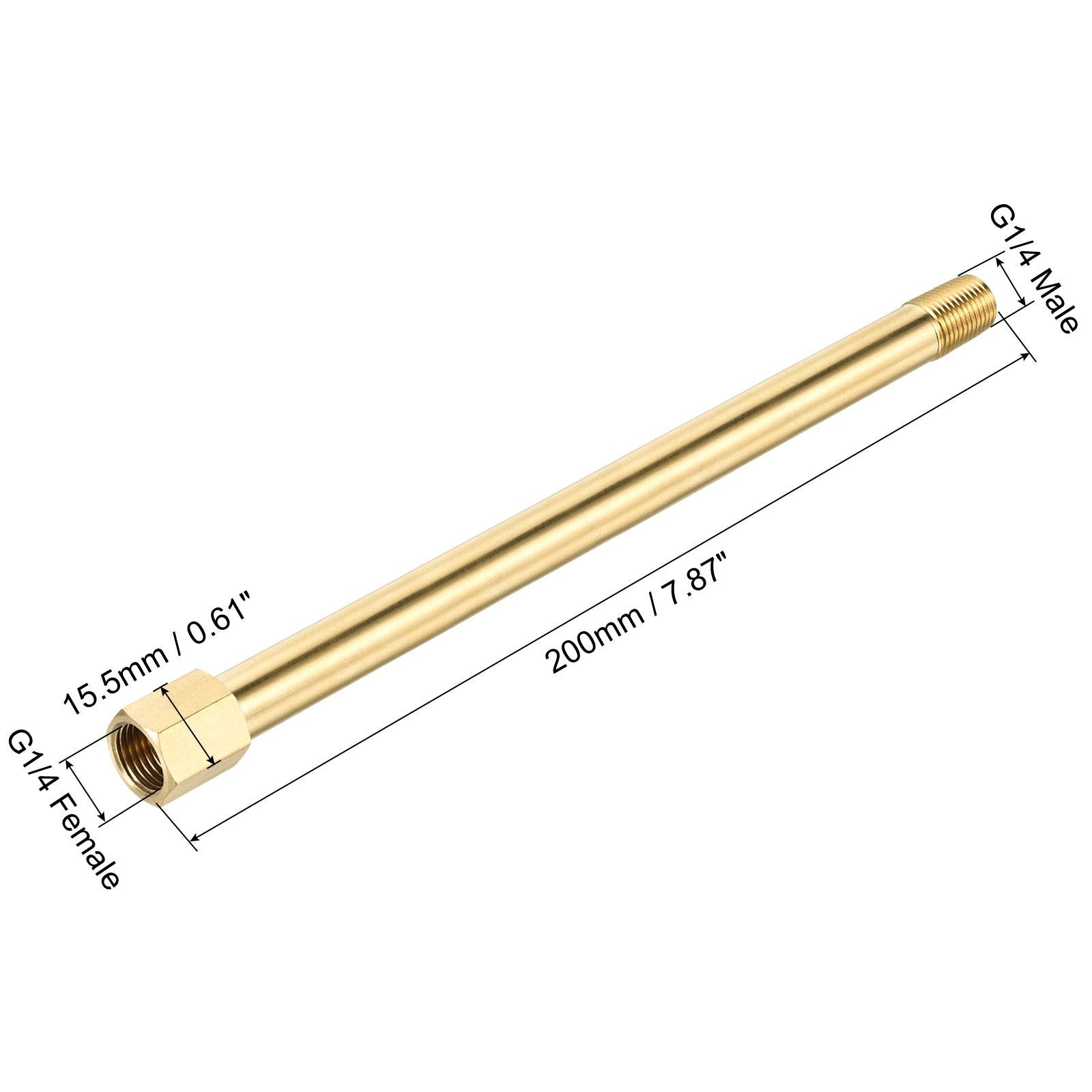 Brass Pipe Fitting G1/4 Adapter 200mm Extension Connector Hex Coupling