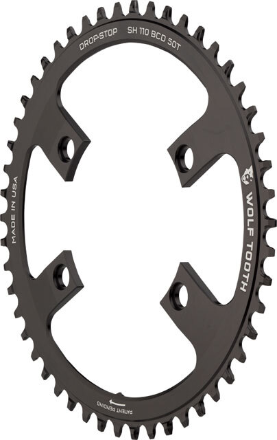 Wolf Tooth Shimano 110 Asymmetric BCD Chainring - 50t, 110 Asymmetric BCD, 4-Bol
