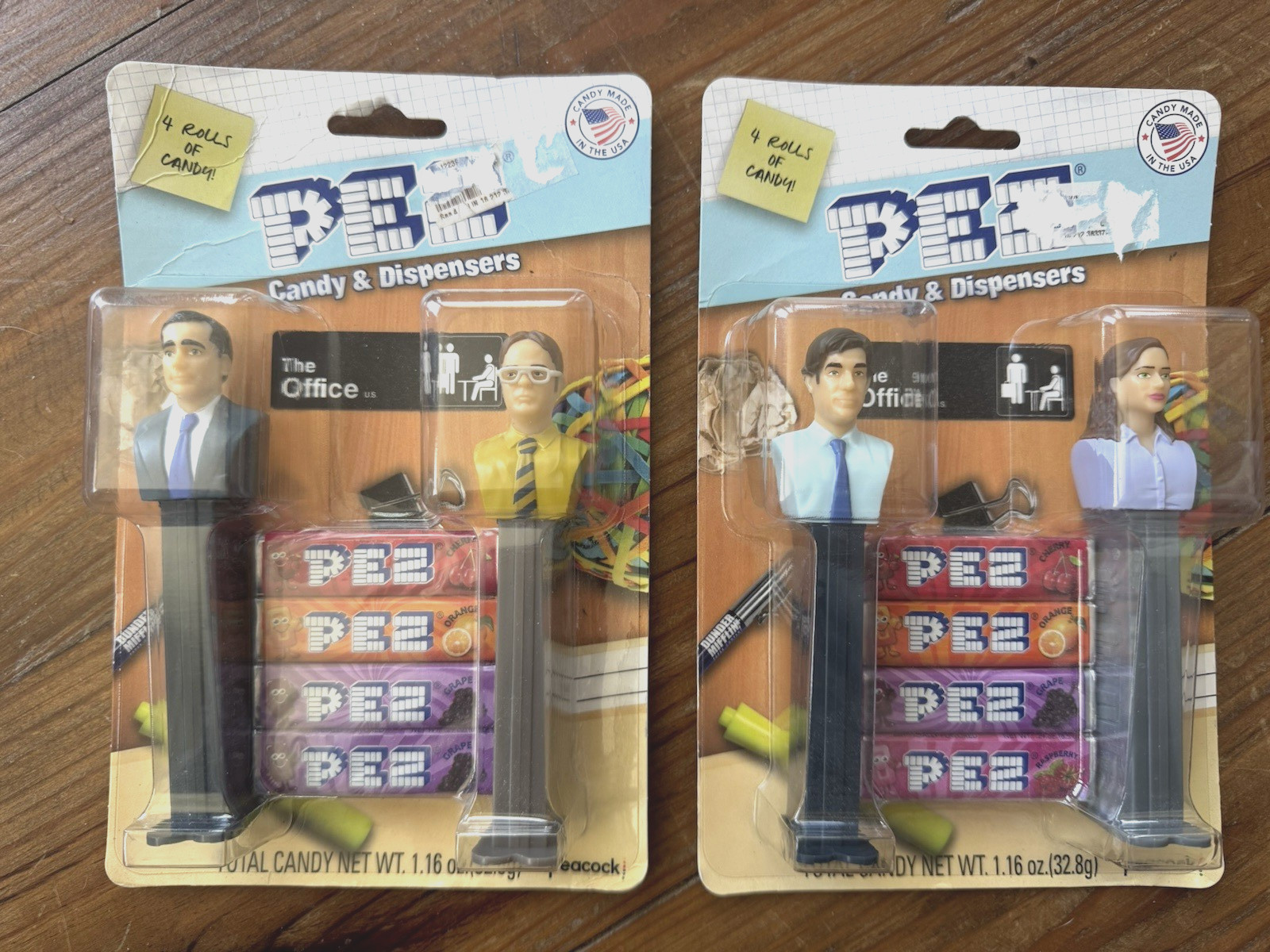 The Office PEZ Candy Dispenser Jim Pam Michael Dwight Set EXP 10/29/26