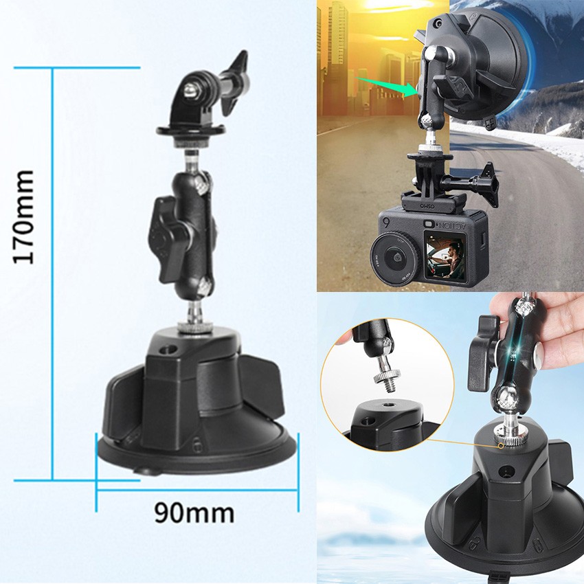 Car Window Glass Suction Cup Mount Accessories For DJI Osmo Action 6 Camera