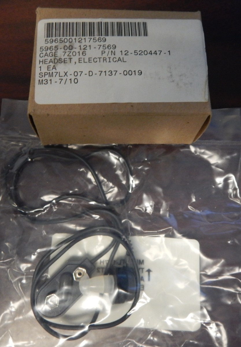 '1 PIECE' - 12-520447-1 - HEADSET, ELECTRICAL - NSN: 5965-00-121-7569