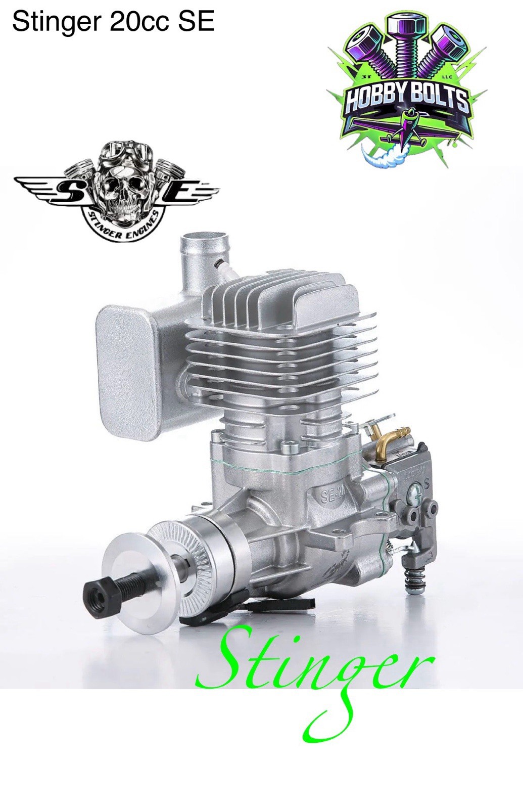 Stinger 20cc SE model RC plane 2Stroke Gas Engine With Exhaust. RCGF Hobby bolts