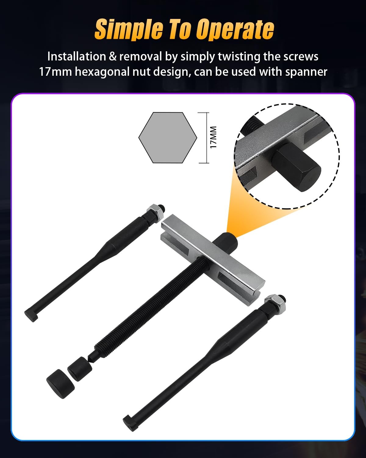 GLEXQLAO Steering Wheel Puller Set, Car Removal Tool Kit for...